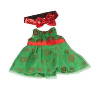odulu Ropa de muñeca para muñeca Americana de 18 Pulgadas-Vestido navideño con Copos de Nieve,Diadema,atuendos Casuales,Accesorios para muñecas de 43-46 cm-2 Piezas/Set-Verde