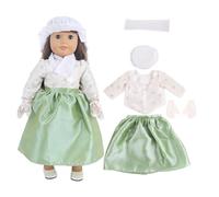 odulu Ropa de muñeca para muñeca Americana de 18 Pulgadas-Vestido Rojo con Ropa Interior,Gorro,Guantes y Bufanda. Conjunto Casual. Accesorios para muñecas de 43-46 cm.-5 Piezas/Set.