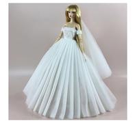 odulu Ropa para muñeca de América de 11.5 Pulgadas,Muñeca SD 30cm-Vestido de Novia con Velo,Falda de Princesa,Vestido de Noche,Conjunto para muñeca BJD 1/6-1 Pieza-#E