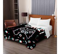 Oduo Colcha Bouti Cama de Verano, 3D Consola Juego impresión Microfibra Cubrecama Multiusos Suave para Cama de Matrimonio, Lavable Acolchada Edredón Ligero Manta (150x200cm,Buen Juego)