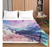 Oduo Colcha Bouti Cama de Verano, 3D Teñido Anudado impresión Microfibra Cubrecama Multiusos Suave para Cama de Matrimonio, Lavable Acolchada Edredón Ligero Manta (230x280cm,Cielo Estrellado)