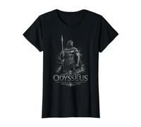 Odysseus El Hombre Que soportó al héroe mítico Griego Camiseta gráfica económica, Mujer, Negro, XS