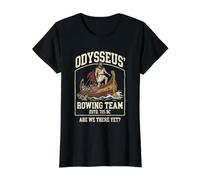 Odysseus Rowing Team La Odisea Historia de la mitología Griega Camiseta gráfica económica, Mujer, Negro, L