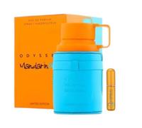 Odyssey Mandarin Sky Eau de Parfum para hombre + Atomizador recargable 5 ml. Importado de Emiratos Arabes Unidos.