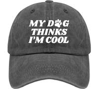 OEBANQGIV Gorra de béisbol Graciosa Mi Perro Piensa Que Soy Guay Mascota Camionero Sombrero de ejército Gorras para Mujeres Regalos de Moda para Hijo Ciclismo