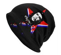 OEBANQGIV Gorro de Gorro de Ernesto Che Guevara Hero Personalizado Sombreros de Punto Unisex Sombreros de Punto al Aire Libre Cuba Revolución Cubana Skullies Gorros de Suelta