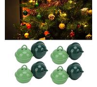 OEBUAFI 20 Cascabeles, Verde Militar, Verde Oscuro, Campanas Artesanales de Hierro Navideñas con Orificio para Colgar para Decoración de Fiestas y Bodas