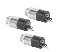 OEBUAFI 20 Piezas Conector de Audio y Video Estéreo de 3,5 Mm con Tuerca de Tornillo para Computadora TV Electrodomésticos Negro Conector Hembra para Auriculares PJ-392 de 1,4 Pulgadas para de