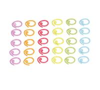 OEBUAFI 30 Anillos para Tejer, Marcadores de Puntos Metálicos Brillantes e Irrompibles para Ganchillo, Costura y Manualidades, con un Diseño Colorido y Dulce para Tejer acolchar.