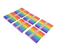 OEBUAFI 300 Uds. Palitos de Madera Coloridos para Manualidades, Palitos de Helado DIY para Proyectos de Arte, Marcado de Jardín de Bodas con Superficie Lisa de Madera Natural