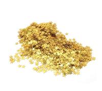 OEBUAFI 4000 Piezas de Confeti de Estrella de 10 Mm, Centro de Mesa de PVC, Lentejuelas Metálicas, Estrellas para Baby Shower, Cumpleaños, Boda, Navidad, Decoración de Fiesta de San (láser de oro)