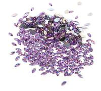 OEBUAFI 500 Piezas de Diamantes de Imitación Acrílicos de Cristal, Decoración en Forma de Ojo de Caballo, 5 Colores, álbum de Recortes, Trabajos Artesanales, Decoración del Hogar, (Morado Claro)