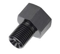 OEBUAFI Adaptador Reductor NPT Hembra de 1/8 pulg. a Macho M10x1.0 Adaptador de Medidor de Presión de Aceite Aluminio Anodizado Negro con Alta Precisión para Reemplazo Directo