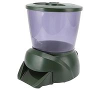 OEBUAFI Alimentador Automático de Peces con Pantalla LCD, Dispensador de Alimentos de Gran Capacidad de 4,25 L para Acuario, Adecuado para el Lado del Estanque de Peces, Funciona con Pilas