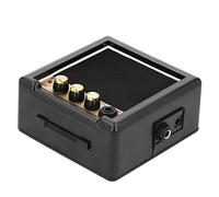 OEBUAFI Amplificador de bajo de Guitarra Portátil Compacto Altavoz de 3 W con Control de Volumen para Entusiastas de la Música Plástico de Metal Dorado Negro 4.9x2.4x4.9in