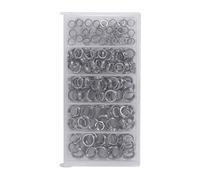 OEBUAFI Anillos Partidos de Pesca de Acero Inoxidable, 200 Piezas de Conectores de Aparejos Resistentes para Múltiples Tamaños, Ideales para Entusiastas y Sistemas de Señuelos