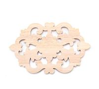 OEBUAFI Apliques de Madera Tallada sin Pintar Muebles para Decoración de Puertas y Gabinetes, Decoración de Pared con Patrones de Flores de Madera Natural para Armarios del Hogar, de Caucho, Mezcla