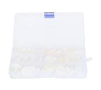 OEBUAFI Articulaciones para Muñecas DIY, Juego de 35 Accesorios de Pernos de Plástico Blanco para Manualidades, Osos de Peluche y Juguetes de Peluche, Ideal para Artesanos