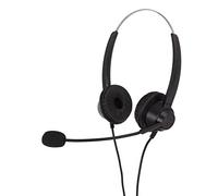 OEBUAFI Auriculares Binaurales con Cable para Teléfono con Micrófono con Cancelación de Ruido HD, Auriculares de Comunicación Duraderos para Oficina, Centro de Llamadas