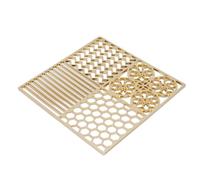 OEBUAFI Bandeja de Cobre para Sellos de Cubitos de Hielo, Moldes de Hielo Modernos para Cócteles, Whisky con Patrones Elegantes, Accesorios de Camarero de 4,3x4,3 Pulgadas (D)