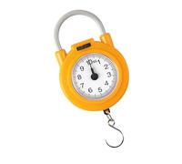 OEBUAFI Báscula de Mano, Báscula de Resorte Portátil para Hornear en la Cocina con Pantalla LCD Retroiluminada, Mide hasta 10 Kg 22 Lb, Fácil de Colgar y Almacenar (YELLOW)