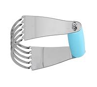 OEBUAFI Batidora de Masa de Acero Inoxidable, 5 Cuchillas Afiladas Resistentes, Cortador de Repostería con Suave y Cómodo, para Hornear Masa de Pizza y Pasteles (BLUE)