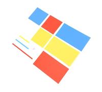 OEBUAFI Bloques de Palo Innovadores, Juego de Juguetes de Construcción de Plástico, Herramienta Educativa de Aprendizaje Geométrico para Actividades en el Hogar para Niños