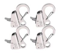 OEBUAFI Boat Fender Clips, 304 Stainless Steel, 8000 LB Capacity | Hardware de acoplamiento para muelles de pontones, liberación rápida de cuerda de 3/8 a 5/8 pulgadas, ajuste de riel con