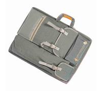 OEBUAFI Bolsa de Lona para Arte, Resistente Al Agua, de Gran Capacidad, para Pintar y Dibujar, con Correa Ajustable para Transporte y Almacenamiento de Materiales de Arte Al Aire Libre (Gris