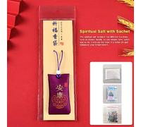 OEBUAFI Bolsa de Sal Espiritual, Bolsita de Hierbas Bordada para Dinero y Bienestar, para Practicantes de Atención Plena (GREEN)