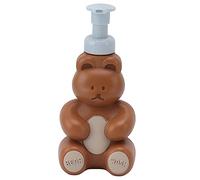 OEBUAFI Botella Dispensadora de Líquido Vacía, Recipiente con Bomba de Ducha con Forma de Oso de Dibujos Animados con Boca Ancha para champú y Acondicionador para Lavar Las Manos (pequeño marrón)