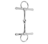 OEBUAFI Broca para Caballo, Broca para Mejilla Completa, para Boca de Caballo de Acero Inoxidable, 125 Mm con Rodillo Articulado para Entrenamiento y Control de Caballos