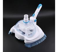 OEBUAFI Cabezal de Aspiradora para Piscina con PVC Antioxidante y Cerdas | Compatible con Postes de Piscina Estándar, para Piscinas, Estanques, Bañeras de Hidromasaje, Diseño de Esquinas Lisas Evita