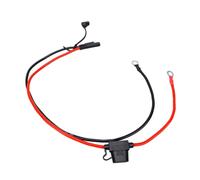 OEBUAFI Cable Cargador SAE 10AWG 2FT SAE a Terminal de Anillo Desconexión | Cable de Extensión SAE con Fusible de 15A 20A, Cobre Estañado, Cubierta de PVC, Tapa Impermeable contra el Polvo, Flexible