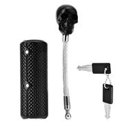 OEBUAFI Cable de Bloqueo de Maleta de Estilo Calavera para Viajeros con Acceso de Agente de la TSA para Maletas y Pertenencias Personales, Negro, 3,5 X 0,6 X 0,6 Pulgadas (BLACK)