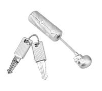 OEBUAFI Cable de Bloqueo de Maleta de Estilo Calavera para Viajeros con Acceso de Agente de la TSA para Maletas y Pertenencias Personales, Negro, 3,5 X 0,6 X 0,6 Pulgadas (SILVER)