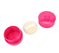 OEBUAFI Caja Dispensadora de Polvo Suelto Vintage Rose con Soplo para Maquillaje Diario, Bolsa de Cosméticos Portátil para Uso en Viajes, Material de, Estilo Vintage (Rosa roja)