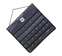 OEBUAFI Calendario de Bolsillo Colgante para una Gestión Eficaz del Tiempo Elegante Bolsa Organizadora Mensual No Tejida para el Hogar, Aula, Oficina, 44x42cm (GREY)