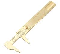 OEBUAFI Calibrador Vernier de Latón, Herramienta de Medición Portátil de Alta Precisión para Uso Diario, Escala Doble de 0-80 Mm para Ingenieros y Artesanos (100 mm)
