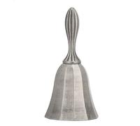 OEBUAFI Campana de Barra de Aleación de Zinc, Campana de Cena de Diseño Retro con Sonido Fuerte y Claro, con Acabado de Pulido Galvanoplastia, para Señal de Despertador de Servicio (Plata de estaño