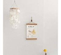 OEBUAFI Campana de Viento de Concha Blanca, Hermoso Atrapasueños Colgante para Decoración de Pared de Dormitorio, Regalo de Condolencia Hecho a Mano para el Hogar, 7,68 X 22,05 Pulgadas