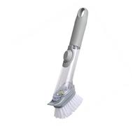 OEBUAFI Cepillo para Ollas de Largo, Dispensador Automático de, Cepillo de Cerdas Suaves para Limpieza Profunda de Ollas, Sartenes y Utensilios de Cocina