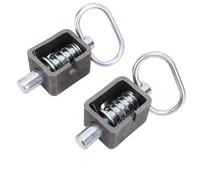 OEBUAFI Cerradura de Pestillo de Resorte de Acero Resistente, Conjunto Soldado para Puerta de Remolque, con Diseño de Tubo Redondo de Fácil Soldadura y Bloqueo Seguro con Pasador de 5/8