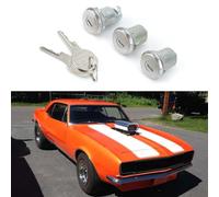 OEBUAFI Cilindro de Cerradura de Llave de Coche y Juego de Llaves Apto para Camaro, Construcción de Hierro Duradero, Se Adapta a Puerta Chevelle Malibu Monte Carlo Camaro GM, Reemplazo Perfecto para