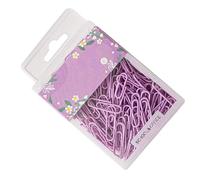 OEBUAFI Clips de Papel para Oficina Escolar, 70 Unidades, Pequeños Clips de Papel Reutilizables de Hierro para Documentos de 1,97 Pulgadas, de Portátiles de Colores Vibrantes (PURPLE)