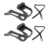OEBUAFI Clips para los Dedos y Correas Materiales Resistentes Clips para Pedales de Bicicleta de Ciclismo de para Montaña Negro 5.5x2.8x2in para Engranaje Fijo
