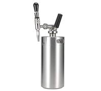 OEBUAFI Cold Brew Barril de Acero Inoxidable con Efecto Nitrógeno, Sabor Suave, para Senderismo y Picnic, Plata (3.6L)