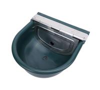 OEBUAFI Comedero Automático de Agua de Acero Inoxidable para Ganado, Nivel de Agua Ajustable, Rancho con Bebedero para Caballos, Ganado, Cabras, Suministros para Mascotas (Verde Oscuro)