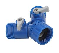 OEBUAFI Conector de Manguera de Agua en Forma de Y con Estrangulación Infinita, con Interruptor para Jardín Y Lavado de Coches, G3/4 ", 1 Uds. (Vendido 1 Pieza)