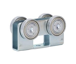 OEBUAFI Conjunto de Carro de Viga de 4 Ruedas Resistente a Impactos para Equipo Automático Conjunto de Polea Acero de Aleación de Plata